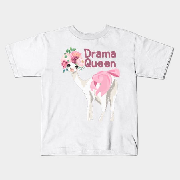 Cute Llama Lovers Design - Drama Queen Kids T-Shirt by Animal Specials